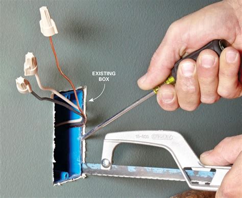 how to remove a metal electrical box|replacing electrical outlet box.